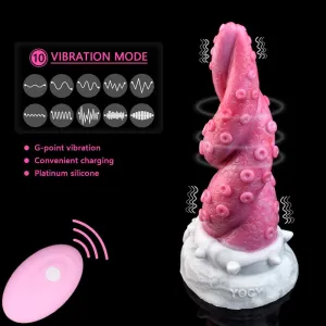 🐙 7.6-Inch Jaxonius- Vibrating Octopus Tentacle Dildo, Fantasy Experience