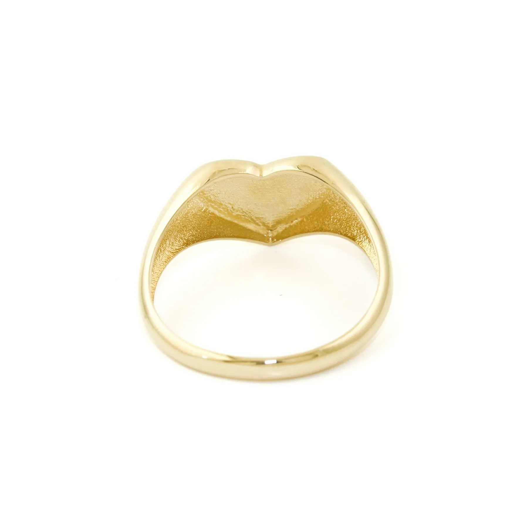 10K Gold x 8mm Blank Heart Signet