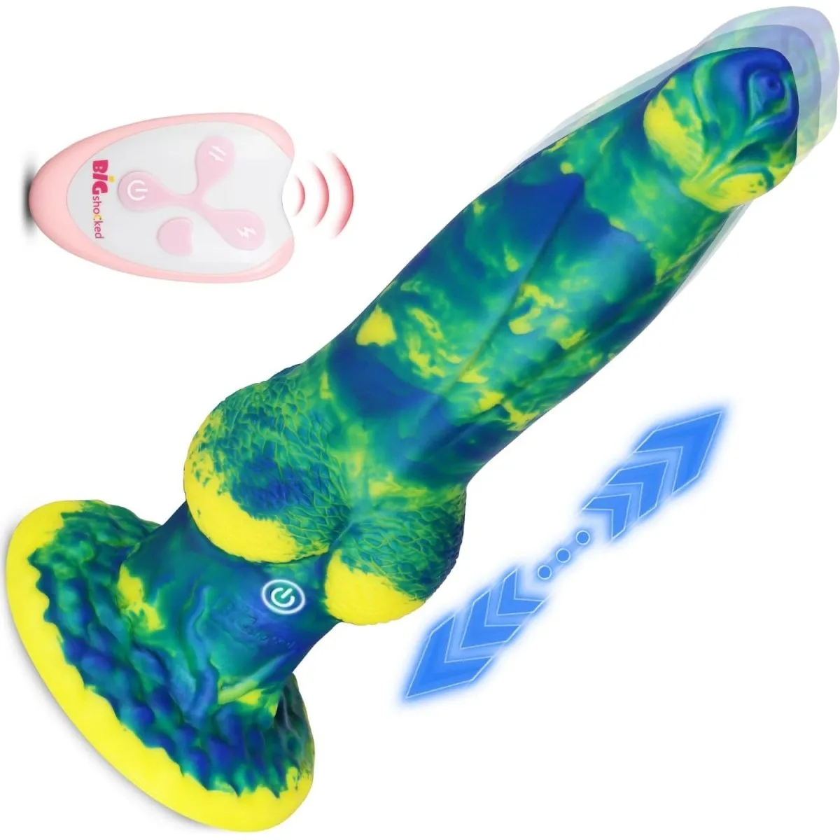 2 in 1 8.7in Thrusting & Vibrating Silicone Monster Vibrator-App Control