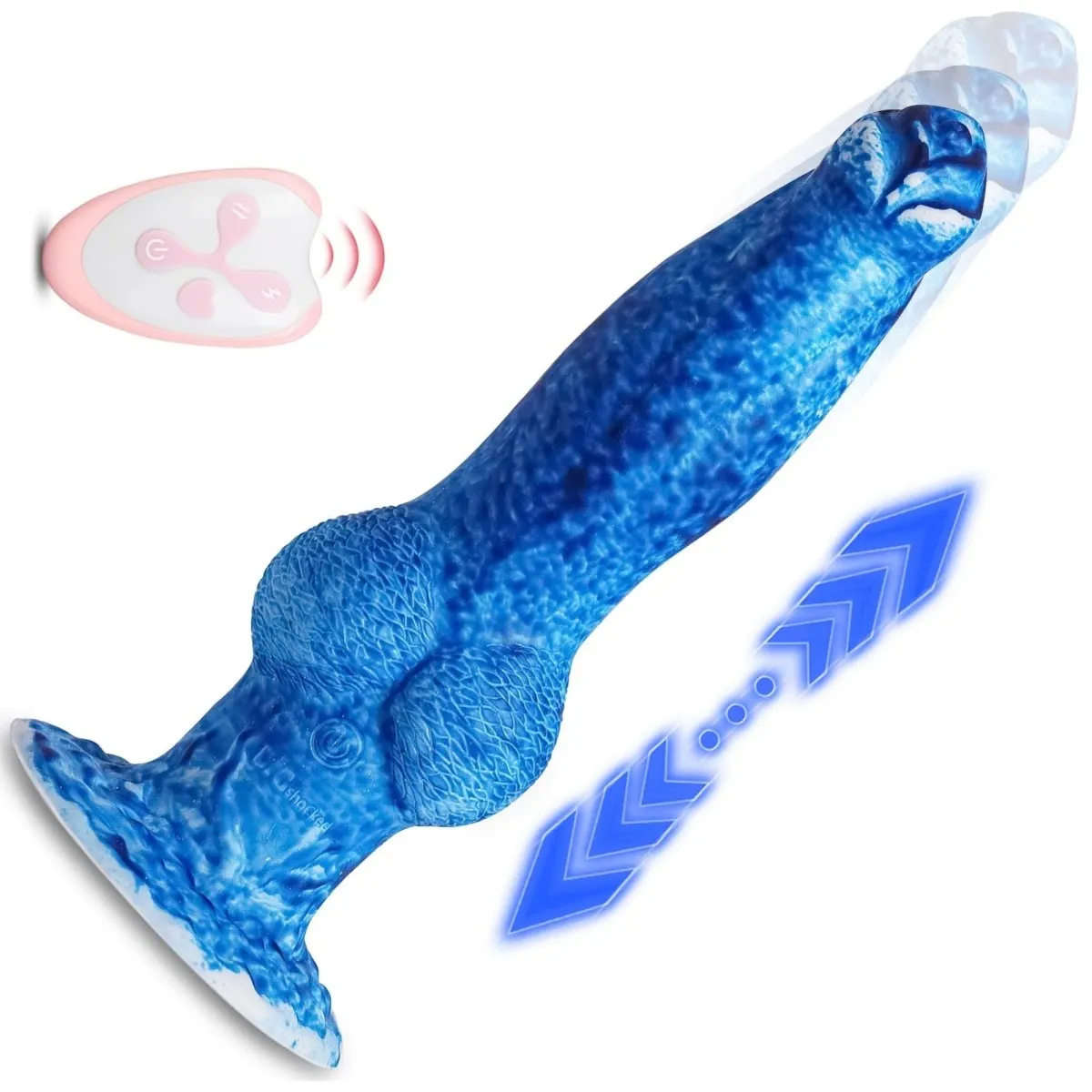 2 in 1 8.7in Thrusting & Vibrating Silicone Monster Vibrator-App Control