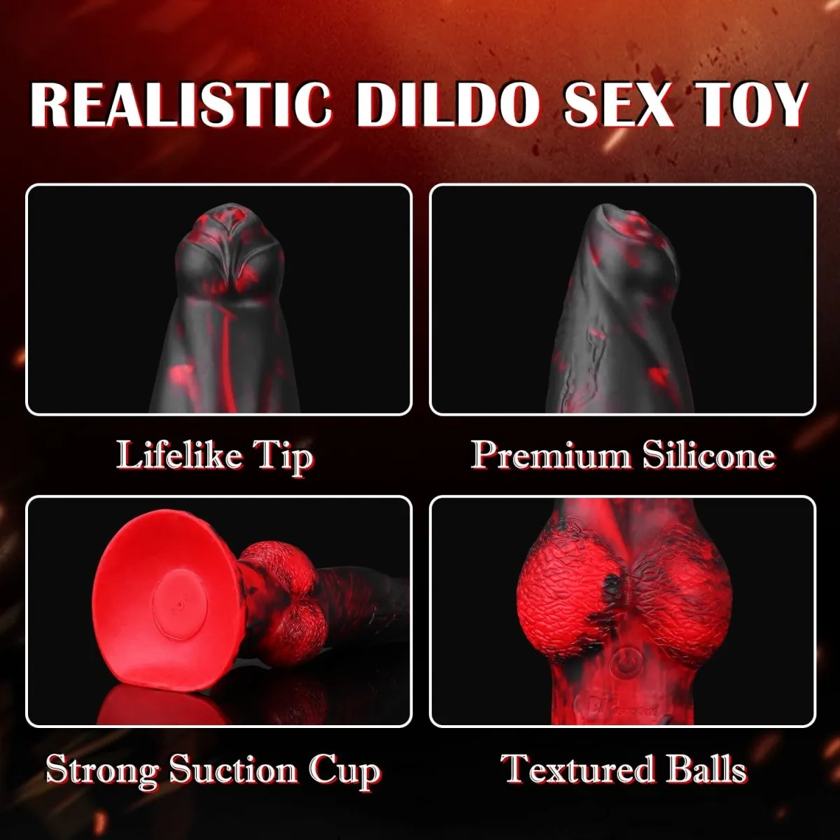 2 in 1 8.7in Thrusting & Vibrating Silicone Monster Vibrator-App Control