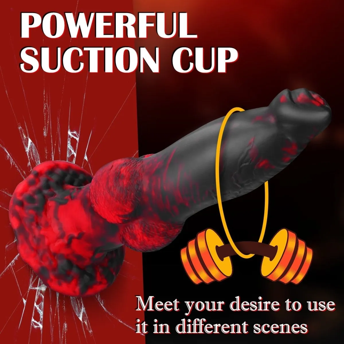 2 in 1 8.7in Thrusting & Vibrating Silicone Monster Vibrator-App Control