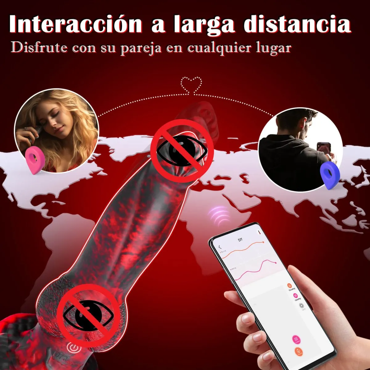 2 in 1 8.7in Thrusting & Vibrating Silicone Monster Vibrator-App Control