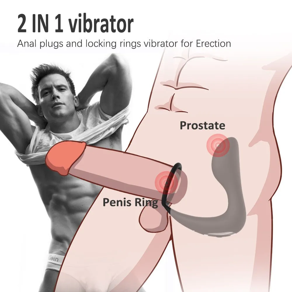 2 In1 Vibrator Anal Plug 10 Vibration Modes