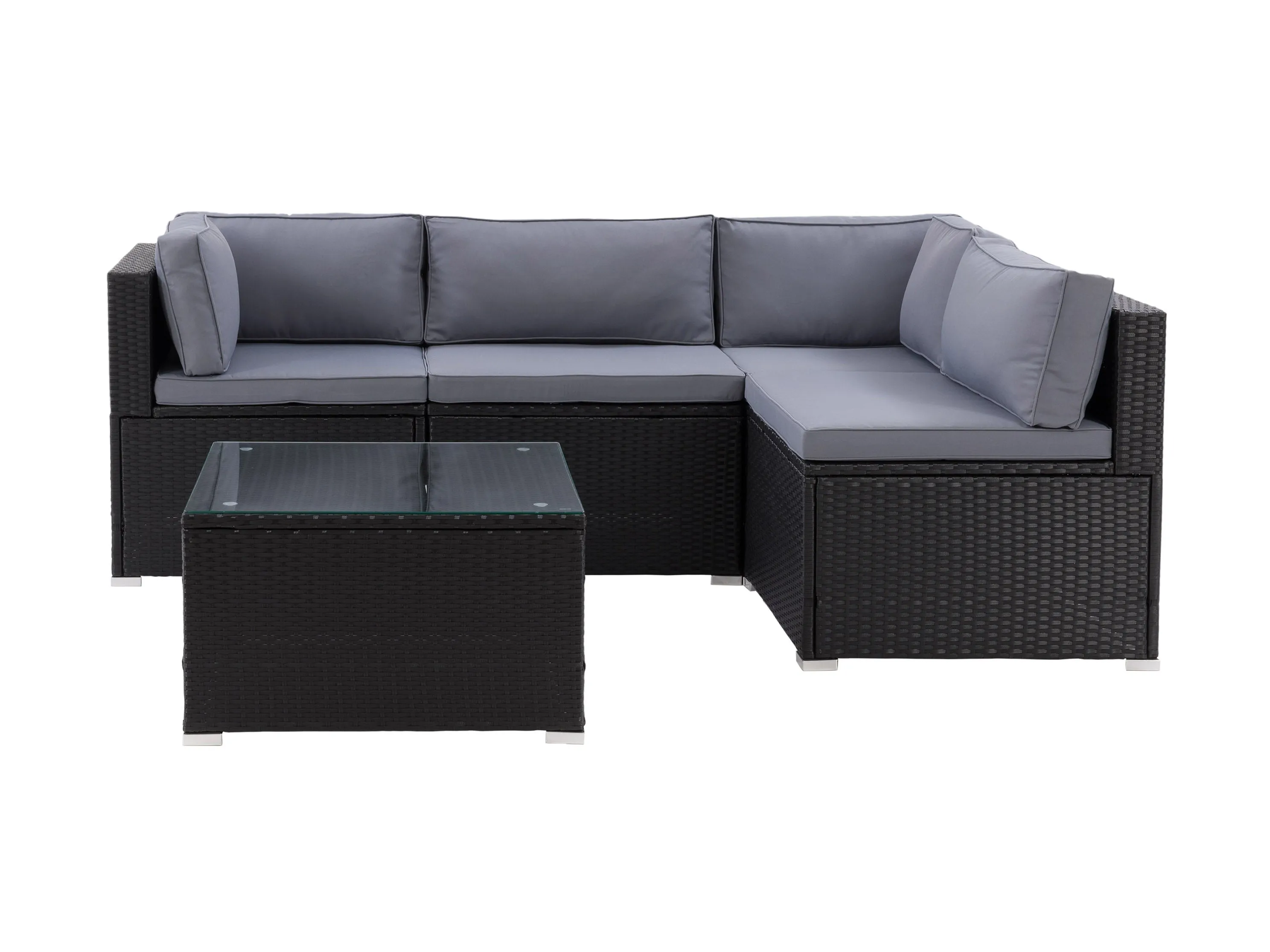 5-Piece Patio Wicker Sectional Set