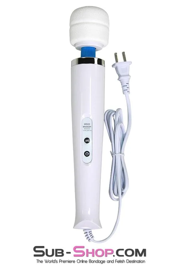 6959R      10 Speed Magic Wand Massager, White - MEGA Deal