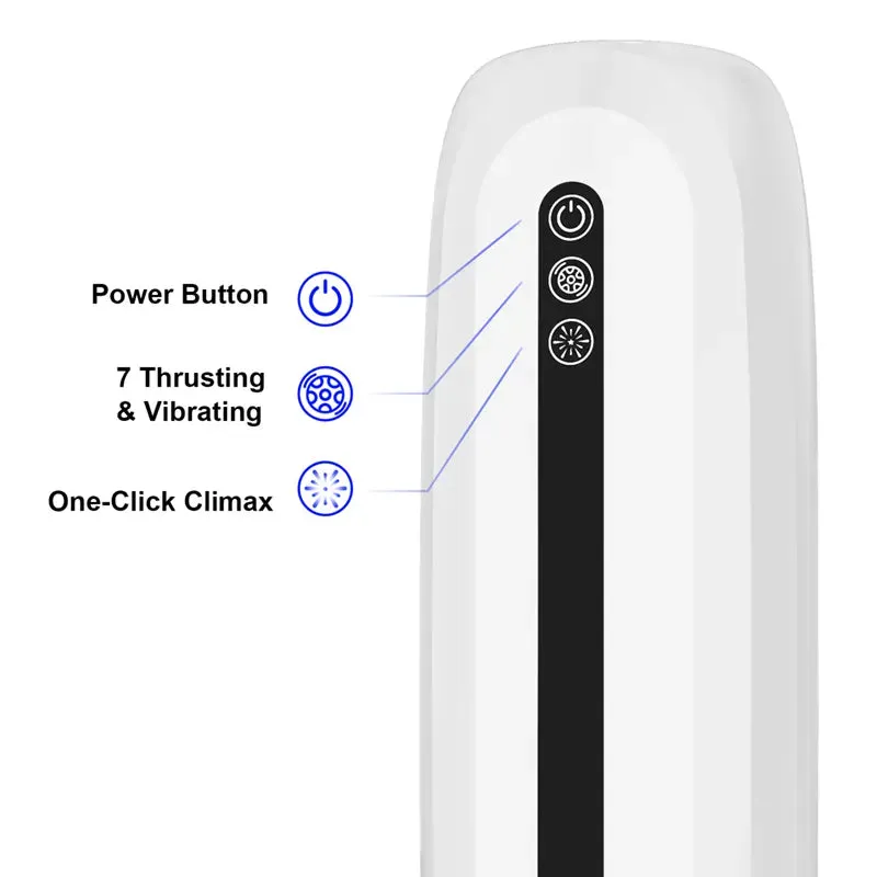 7 Frequency Automatic Stroking & Vibration Masturbator With Heating Base Waterproof