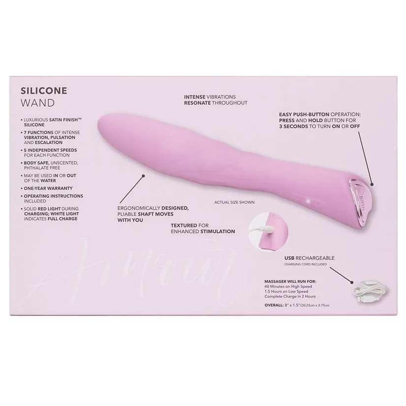 Amour Silicone Wand-Pink 8