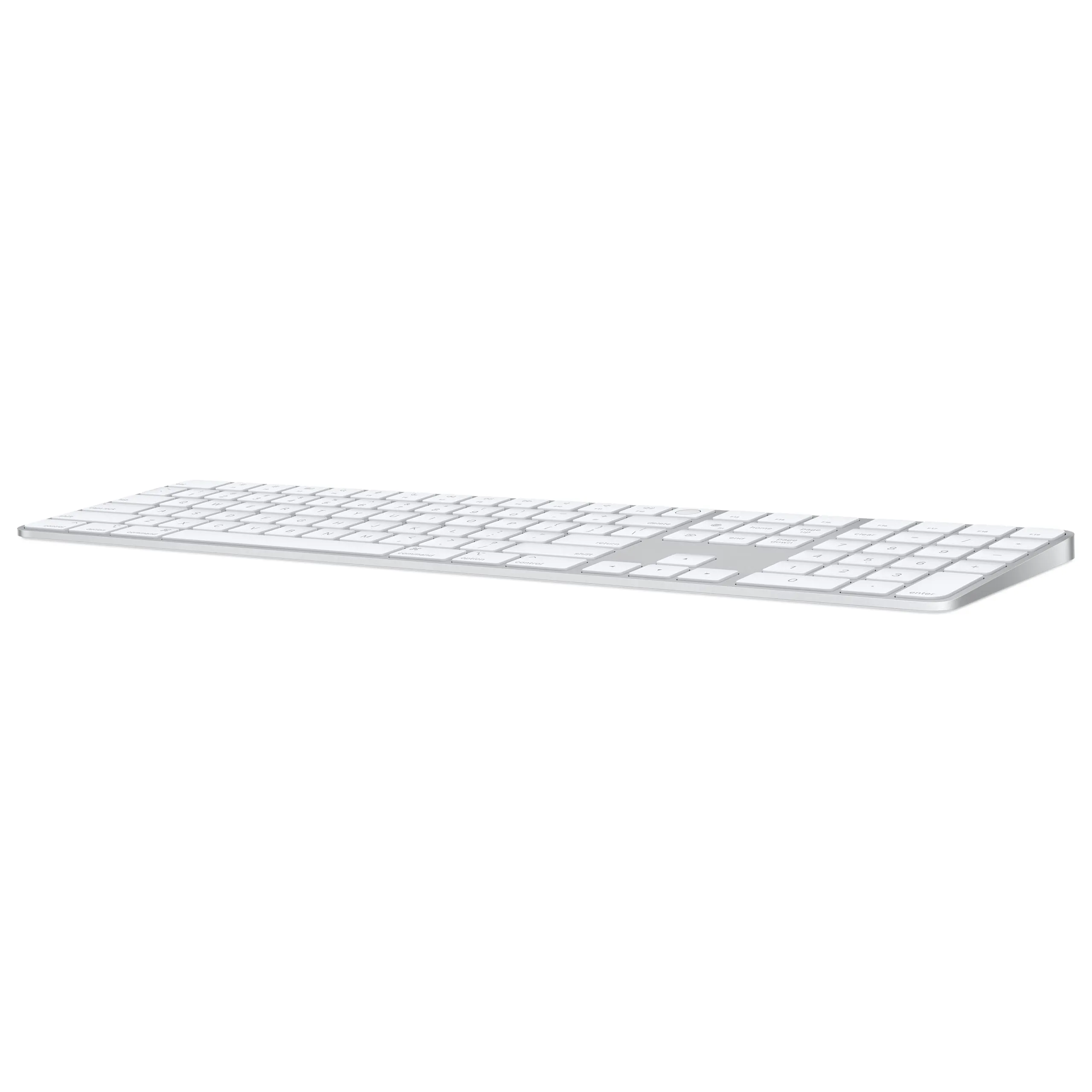 Apple Magic Keyboard with Touch ID and Numeric Keypad: Wireless, Bluetooth, Rechargeable. Works with Mac Computers with Apple Silicon; US English - White Keys