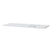 Apple Magic Keyboard with Touch ID and Numeric Keypad: Wireless, Bluetooth, Rechargeable. Works with Mac Computers with Apple Silicon; US English - White Keys