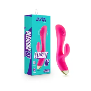 Aria Pleasin' AF Rechargeable Silicone Rabbit Vibrator - Fuchsia