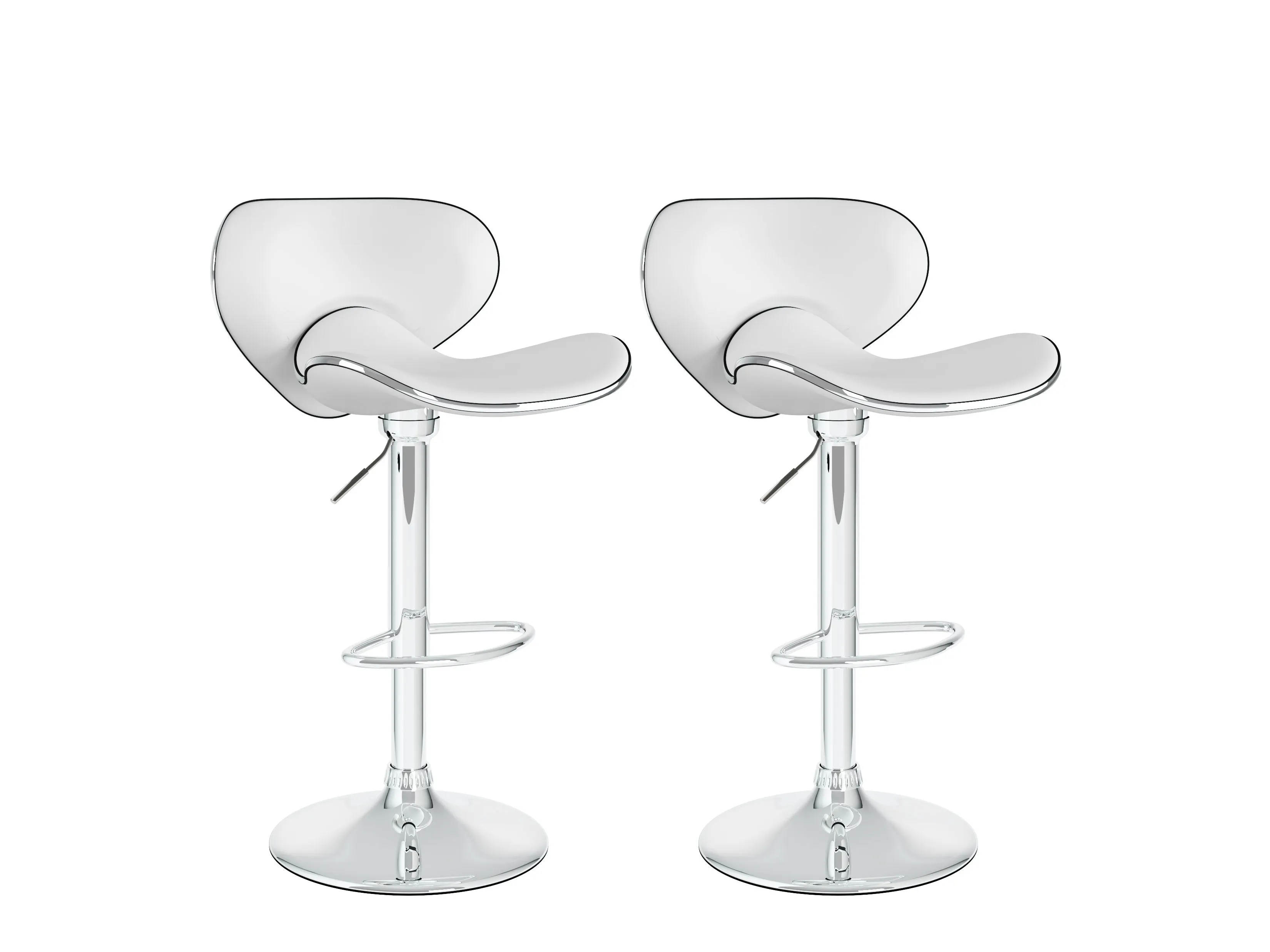 Bar Stools with Backs, Set of 2