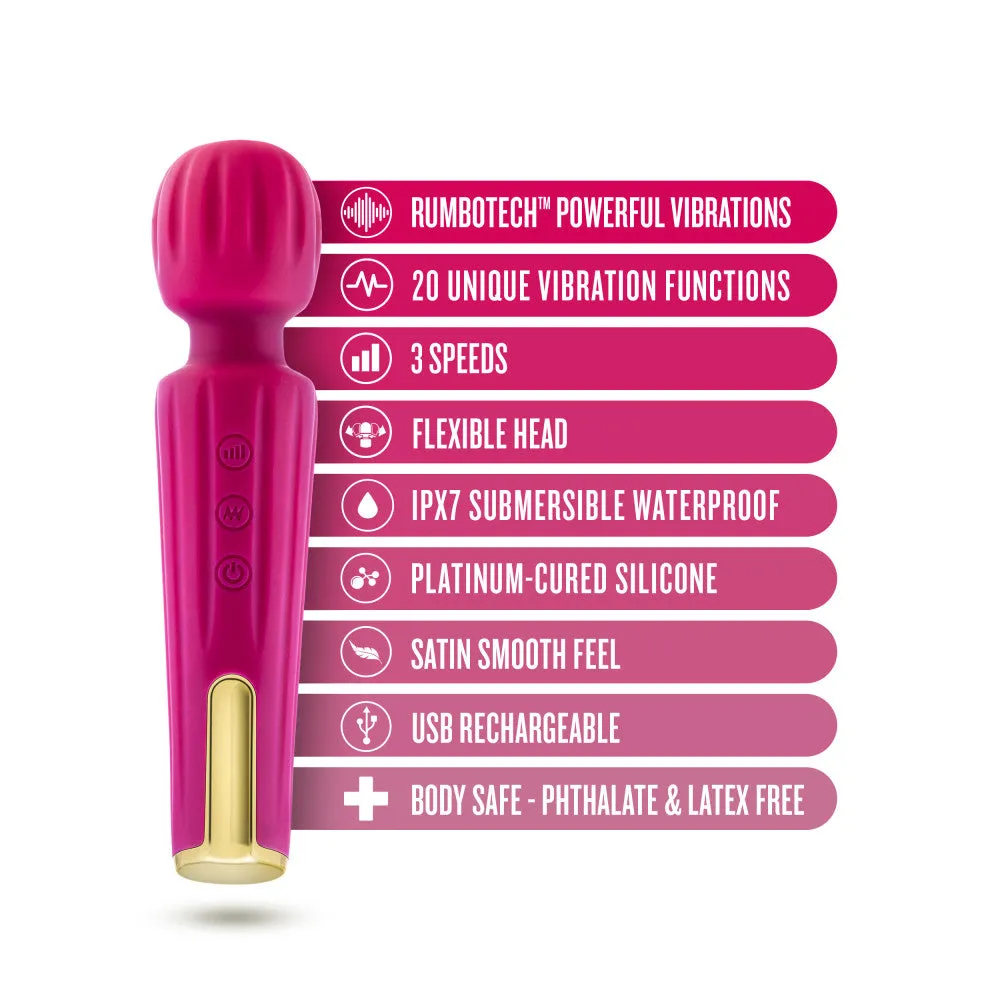 Blush Allana Velvet 20 Function Vibrating Massage Wand With RumboTech™