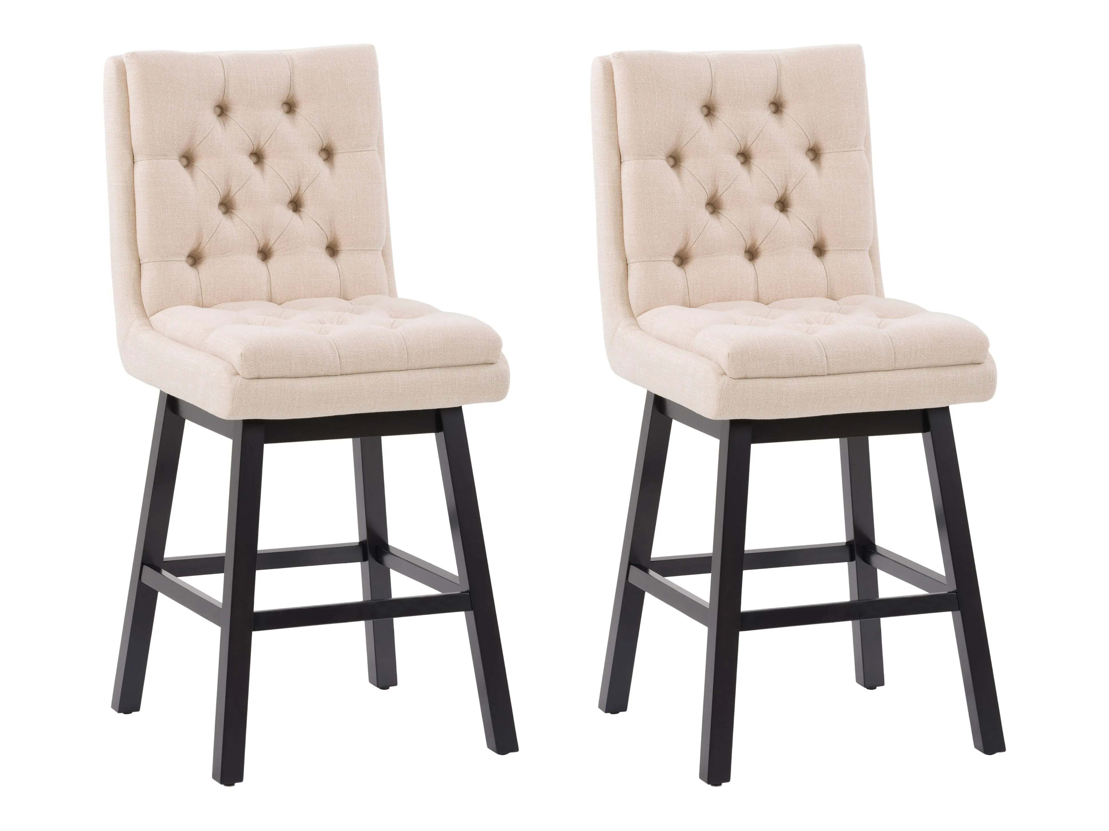 Button Tufted Bar Stools