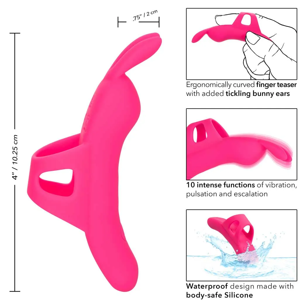 CalExotics Neon Vibes The Flirty Vibe Rabbit Finger Vibrator