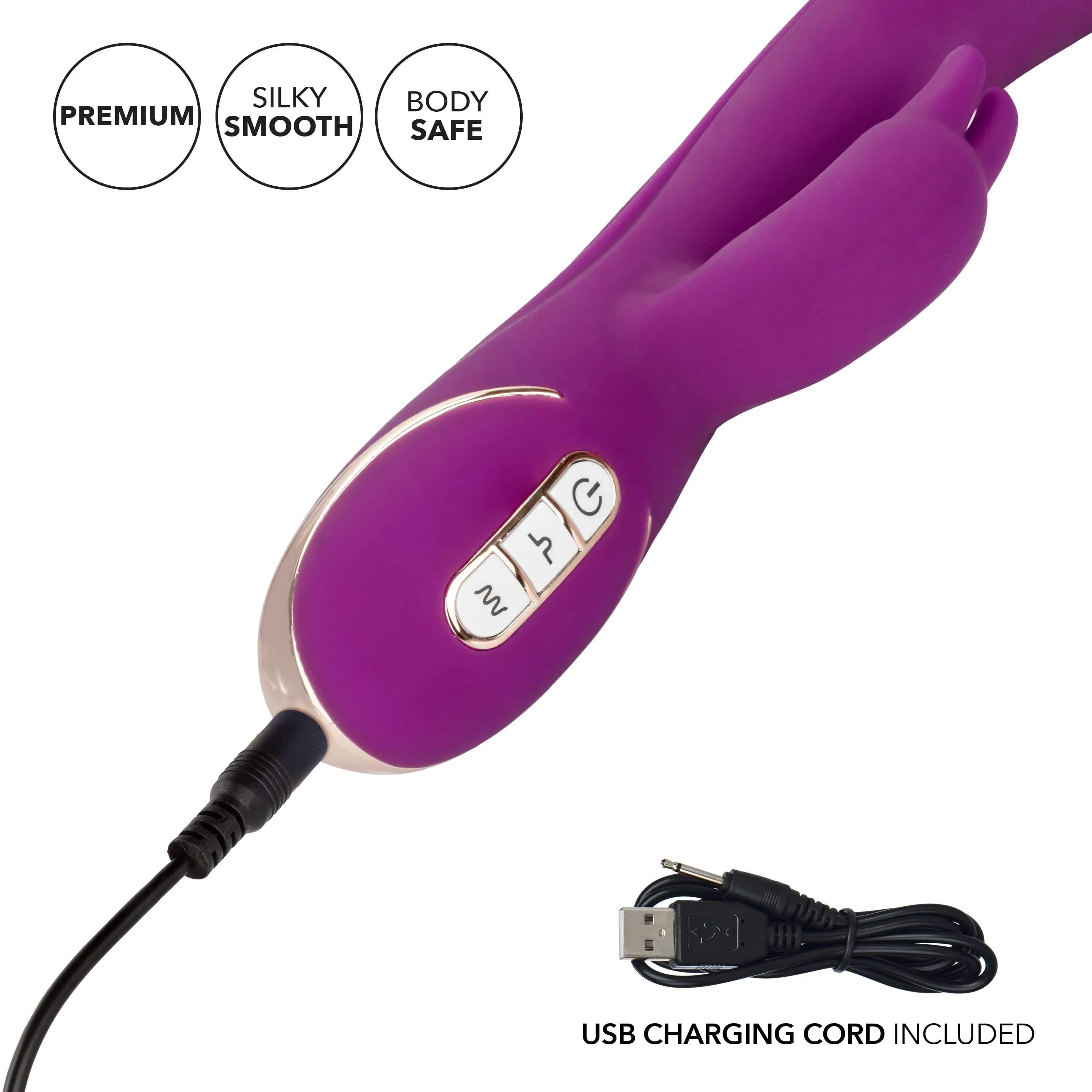 California Exotics - Jack Rabbit Signature Silicone Thumping Rabbit Vibrator (Purple)