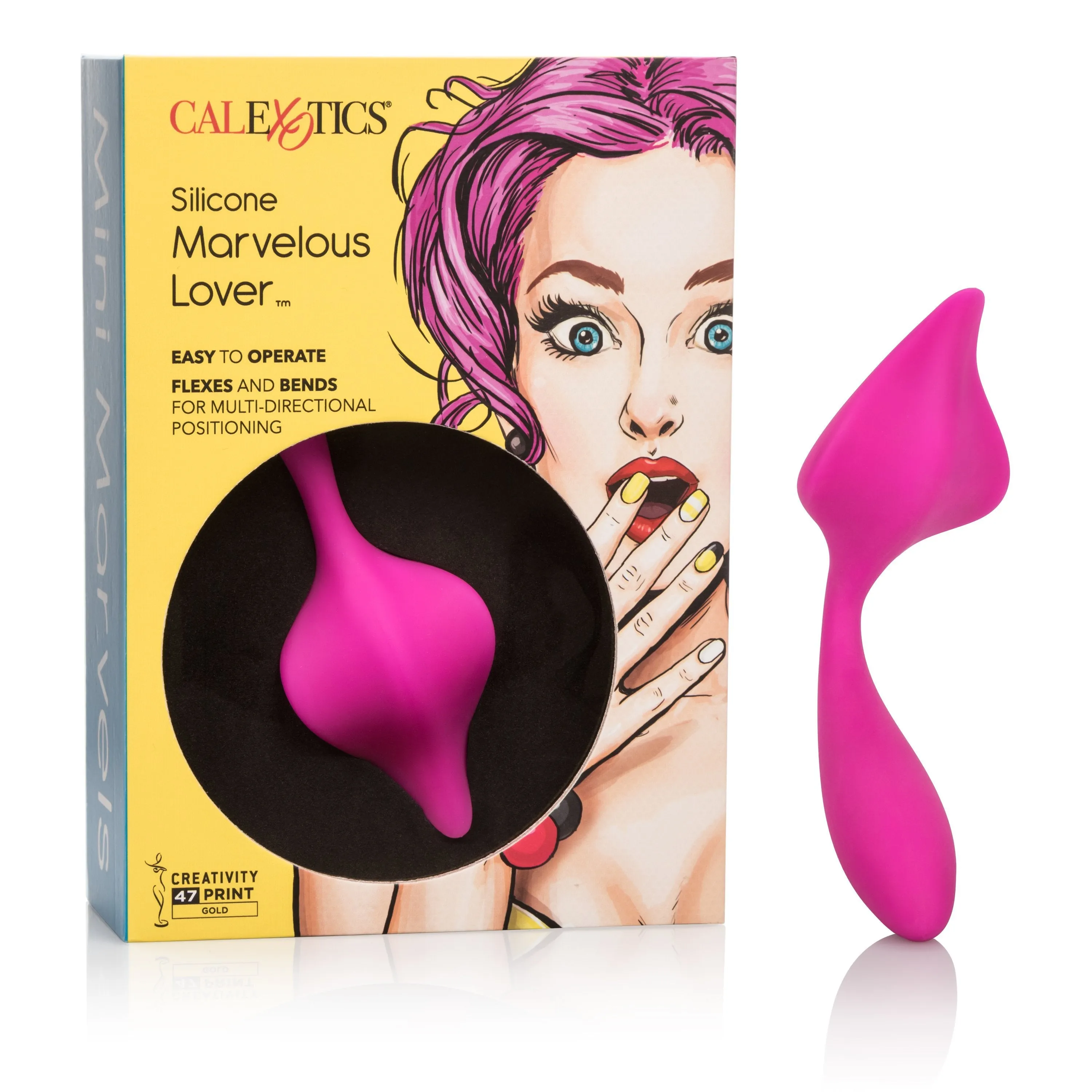 California Exotics - Mini Marvels Silicone Marvelous Lover Clit Massager (Pink)