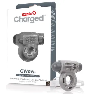 Charged O Wow Vooom Vibrating Cock Ring - Grey