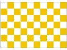 Chequered check flag orange white 5ft x 3ft