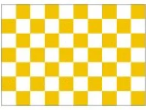 Chequered check flag orange white 5ft x 3ft