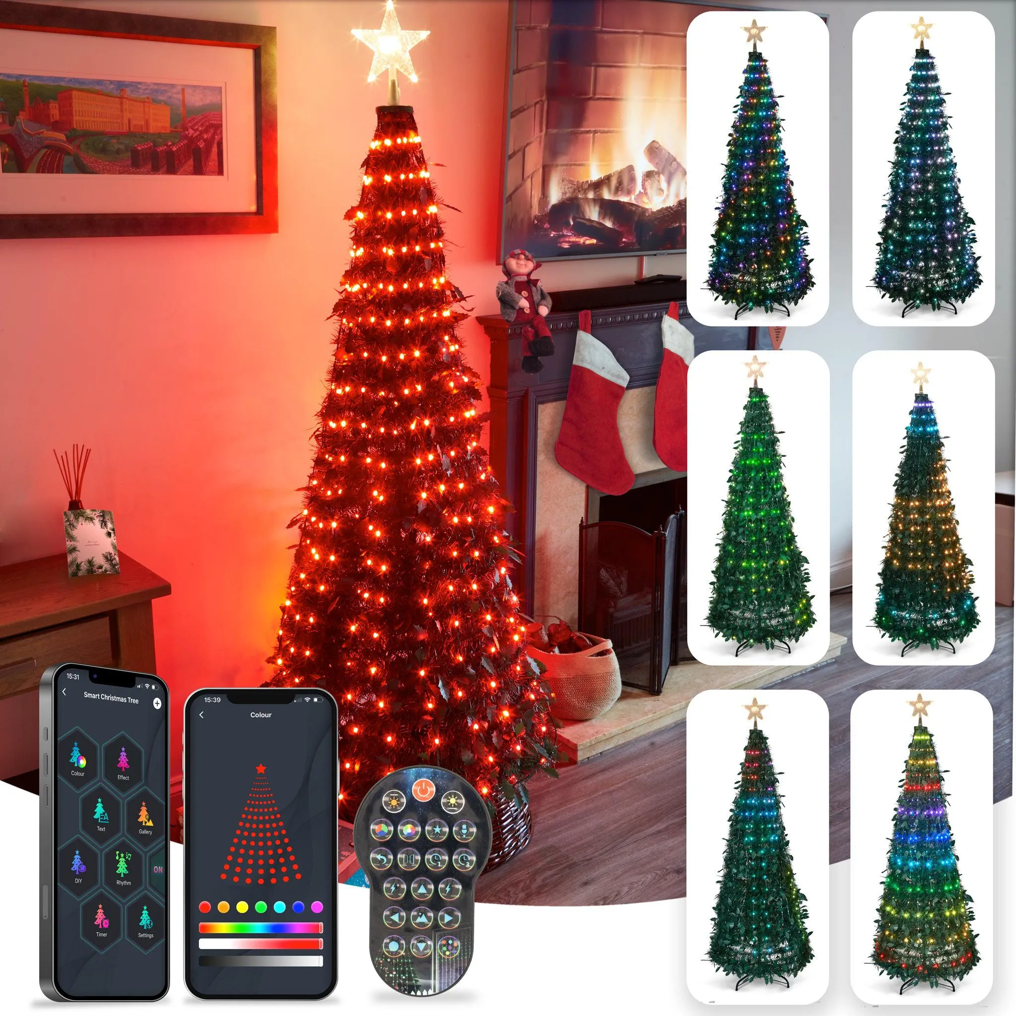 Christmas Tree 6ft Pop Up Smart LED Tree