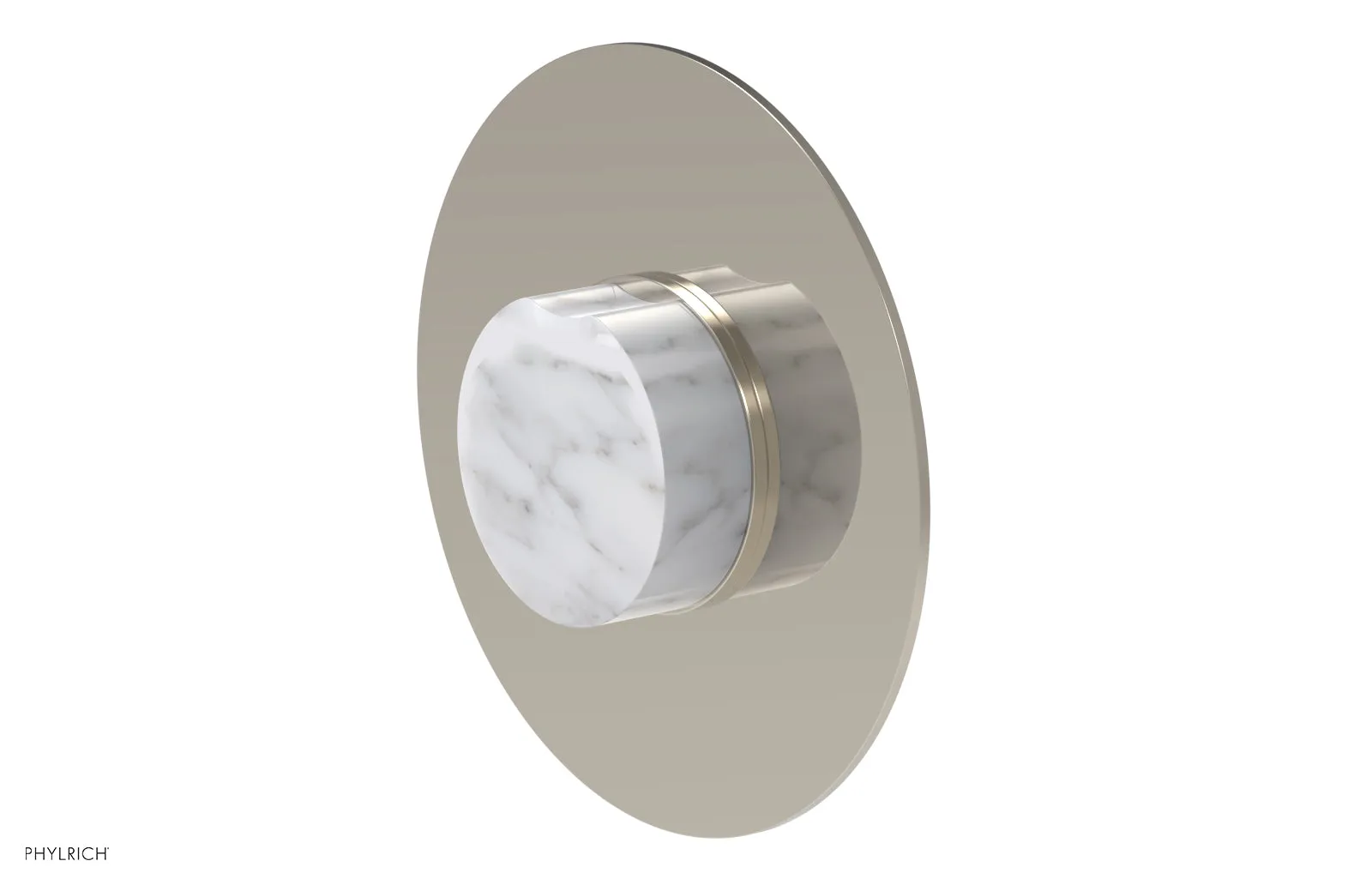 CIRC - Thermostatic Shower Trim, White Marble Handle 4-716