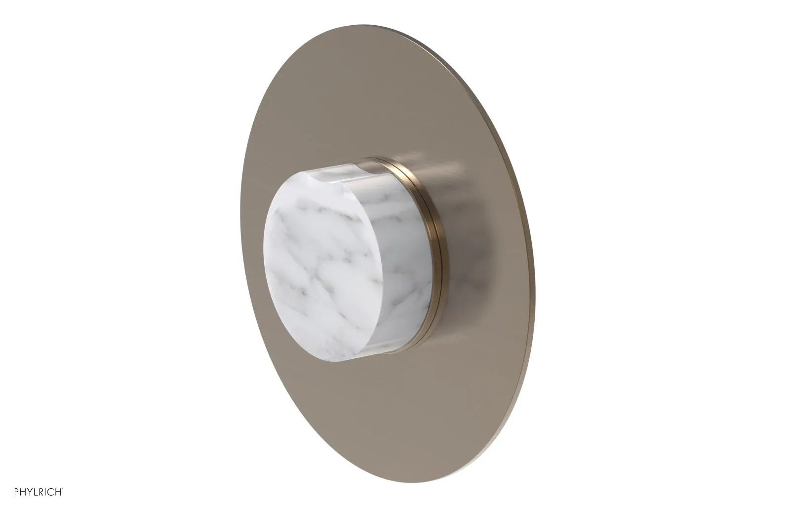 CIRC - Thermostatic Shower Trim, White Marble Handle 4-716