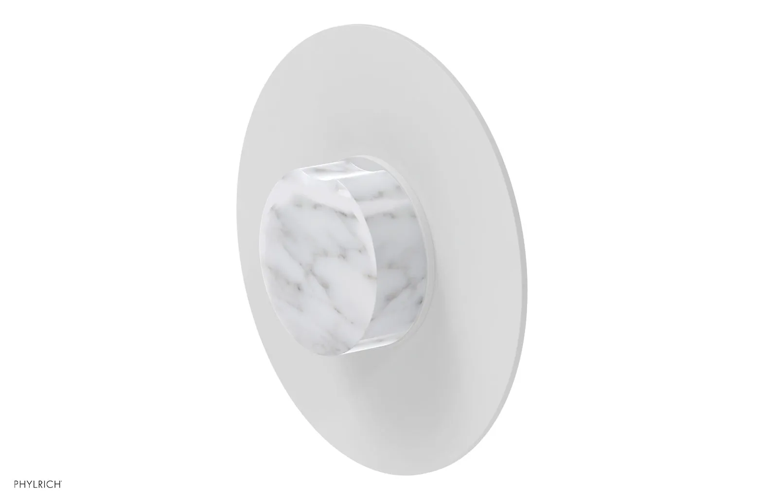 CIRC - Thermostatic Shower Trim, White Marble Handle 4-716