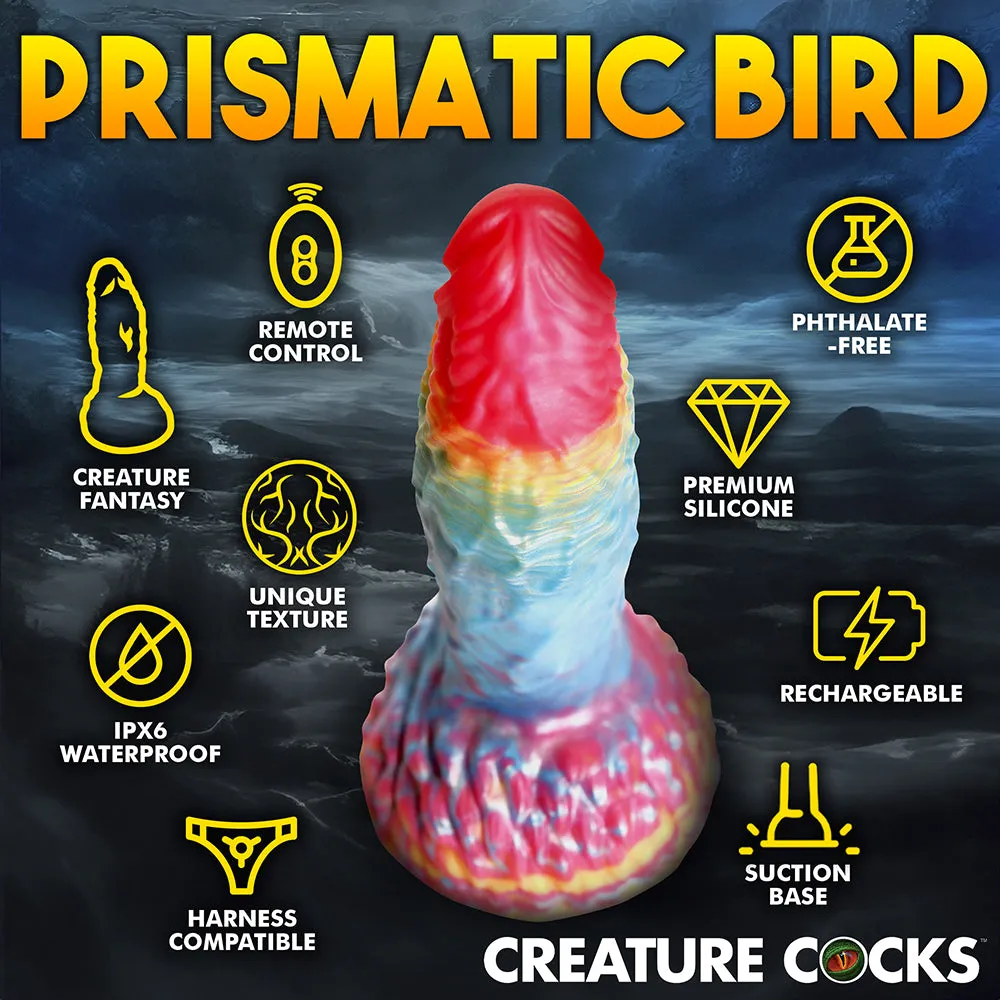 Creature Cocks Rainbow Phoenix Vibrating Silicone Dildo