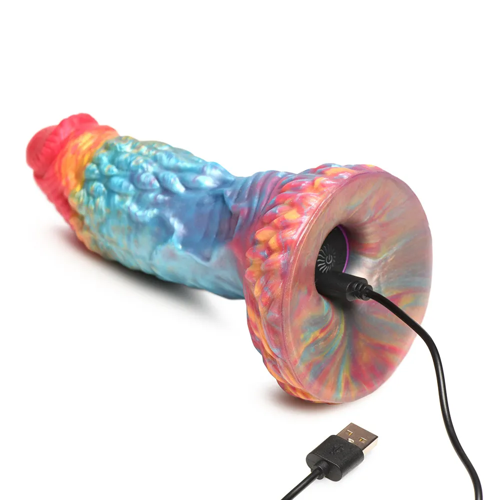 Creature Cocks Rainbow Phoenix Vibrating Silicone Dildo