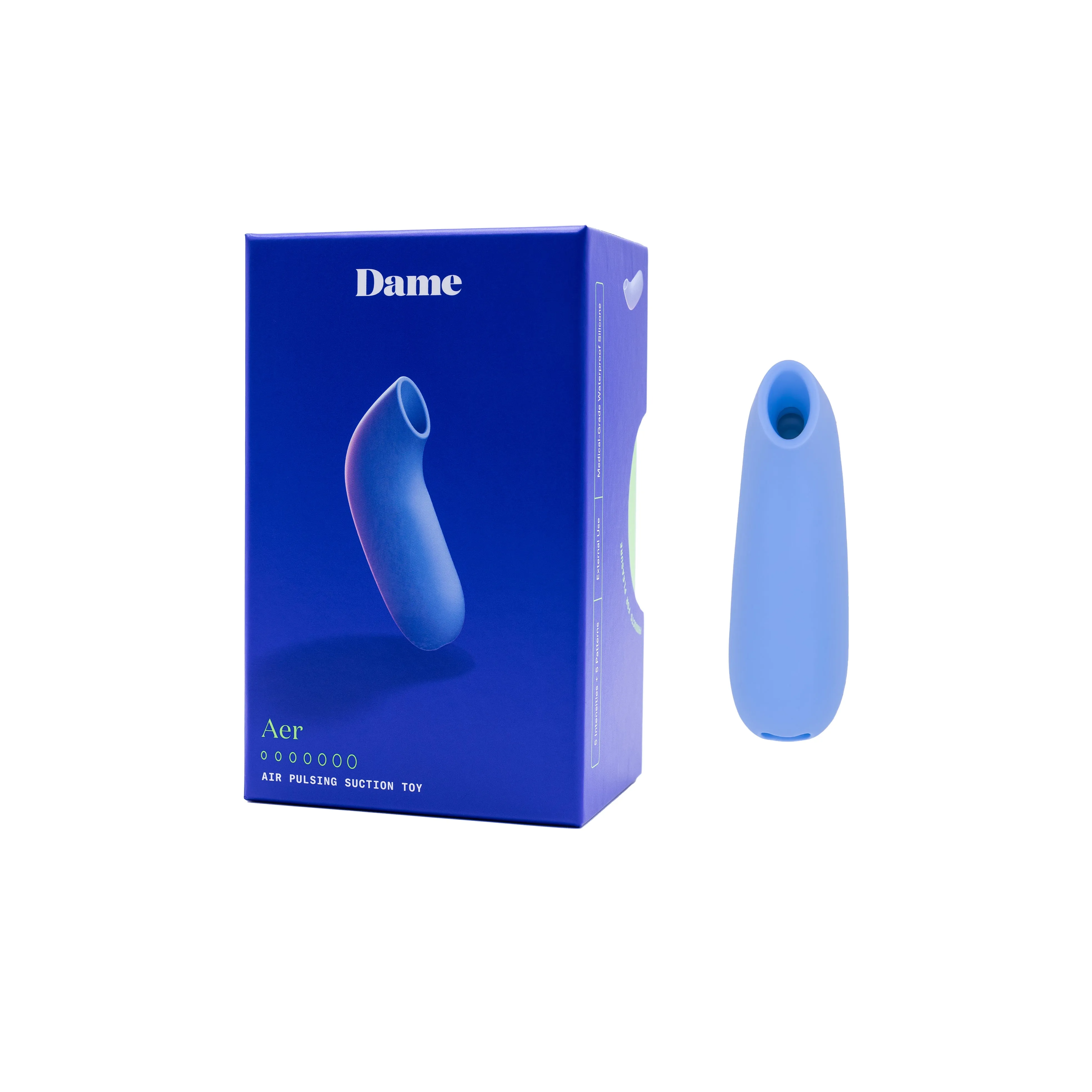 Dame Aer Pulsing Suction Vibrator - Periwinkle