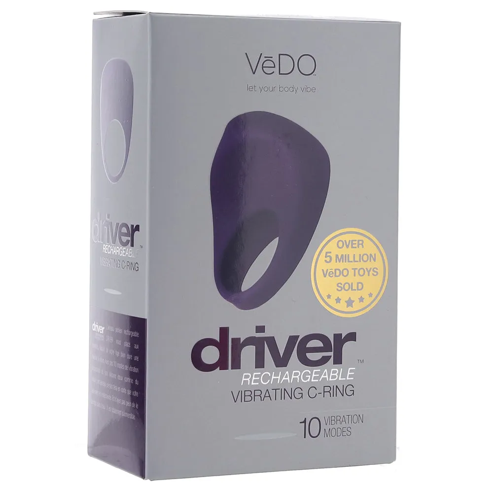 Driver Rechargeable Vibrating C-Ring in Purple