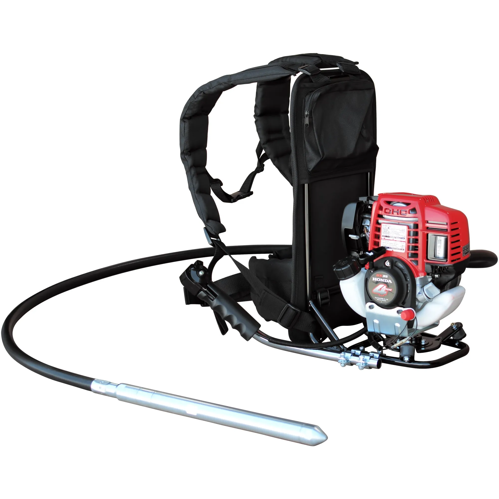 Factory Reconditioned 2HP Honda Concrete Vibrator with 10ft Flex Shaft Cable Whip Backpack