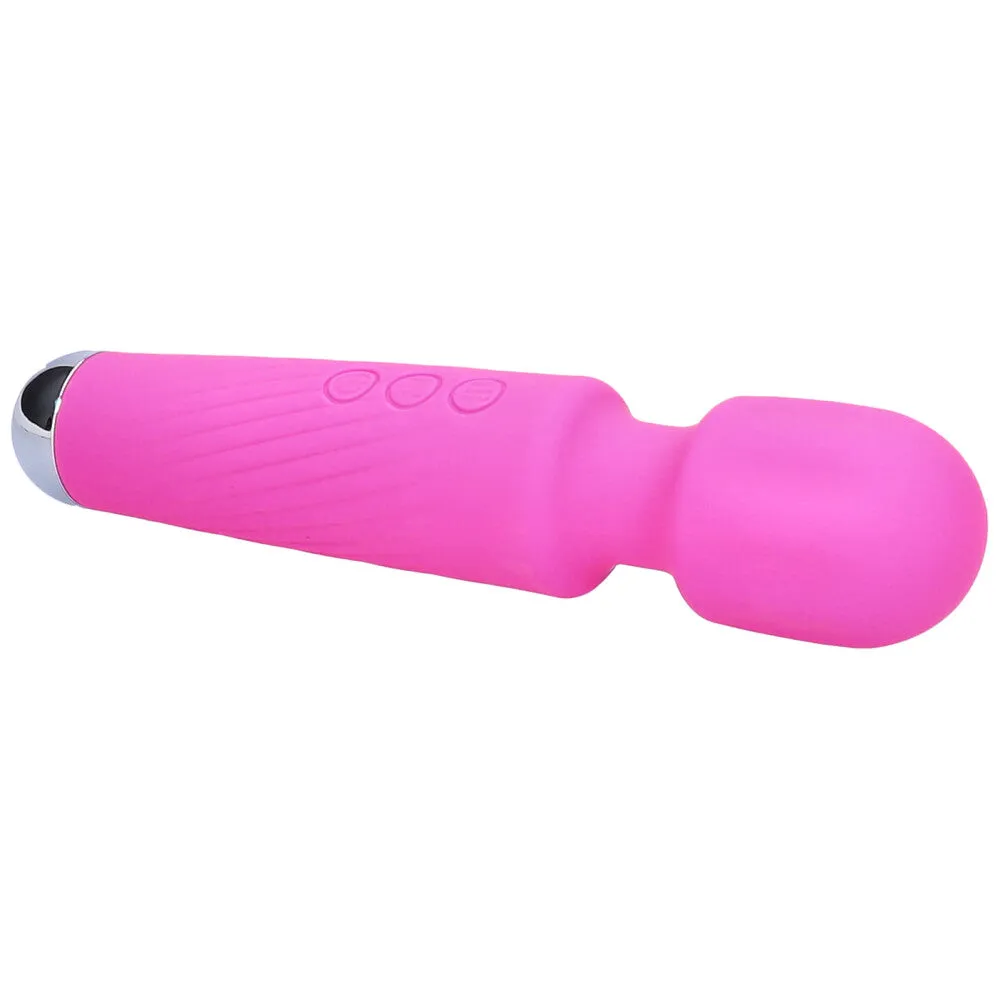 High-Power Silicone Wand Vibrator in Pink (Intense Vibrations!)