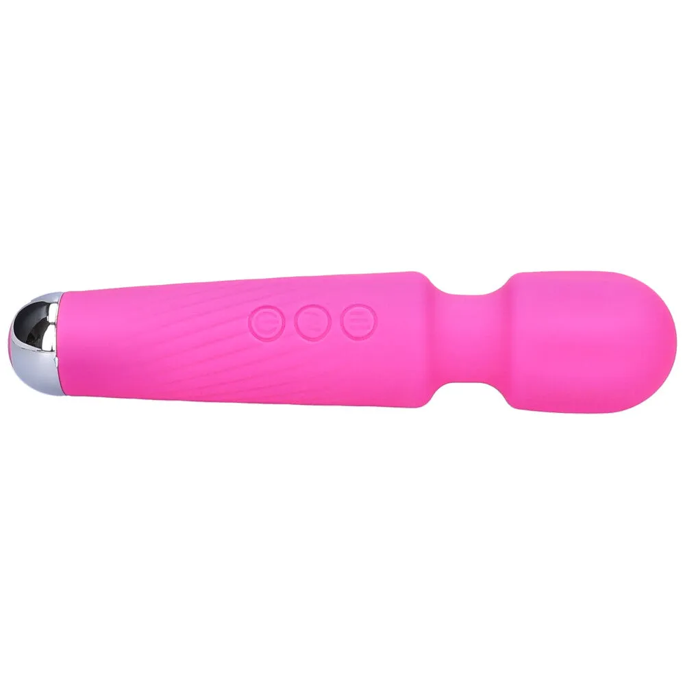 High-Power Silicone Wand Vibrator in Pink (Intense Vibrations!)