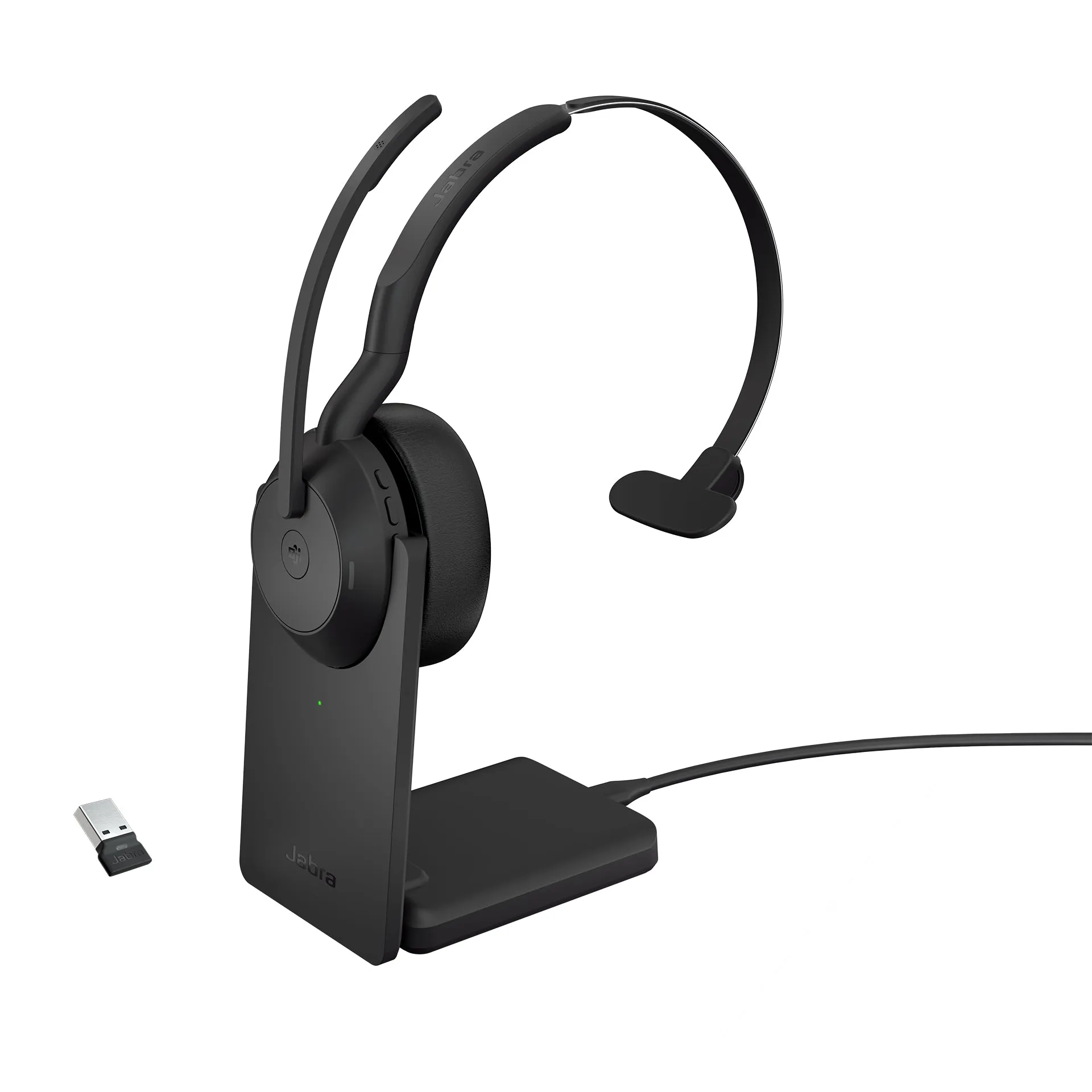 Jabra Evolve2 55 Ms Mono - Headset - On-Ear - Bluetooth - Wireless - Active Noise Cancelling - Usb-C Via Bluetooth Adapt