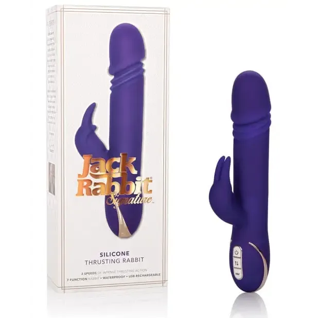 Jack Rabbit Signature Silicone Thrusting Rabbits - Purple