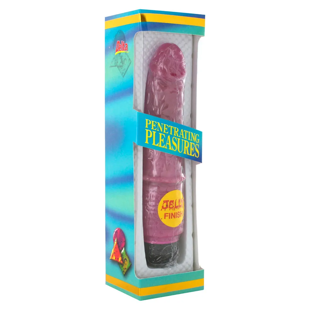 Jelly 8 Inch Dildo Vibrator Purple