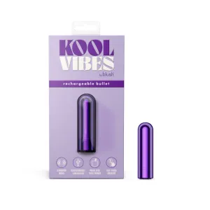 Kool Vibes By Blush® | Discreet & Travel-Friendly Mini Bullet Vibrator - 10 Vibration Modes Clitoral Stimulator - Grape