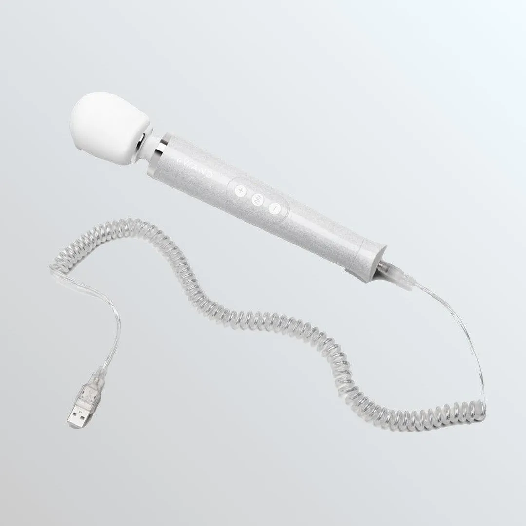 Le Wand 'All that Glimmers' Small Wand Vibrator - White