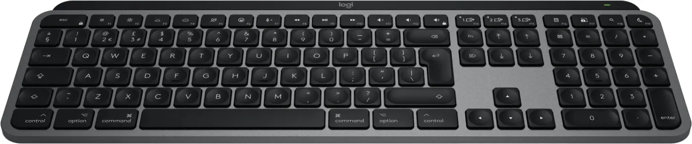 Logitech Master Series Mx Keys S For Mac - Keyboard - Full Size - Backlit - Wireless - Bluetooth Le - Qwerty - Uk - Spac