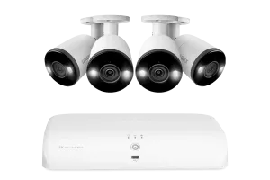 Lorex 4K (8 Camera Capable) 2TB Wired NVR System with Smart Deterrence and Smart Motion Detection Bullet Cameras