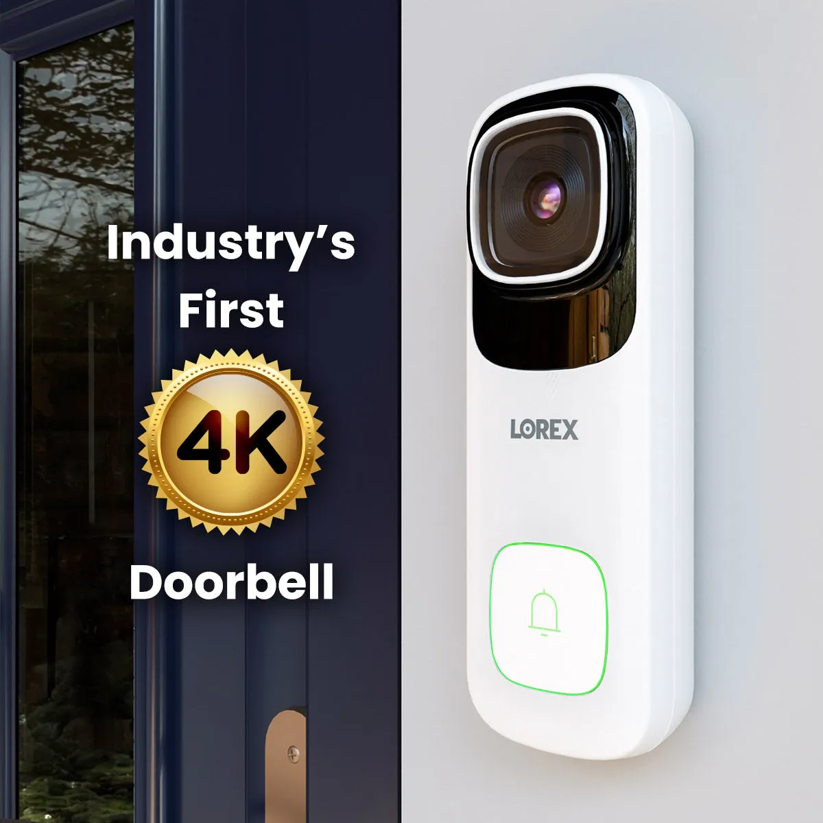 Lorex Wireless Fusion - 4K  NVR with 4K Wired Doorbell and 4K Dual Lens Smart Security Lighting Camera