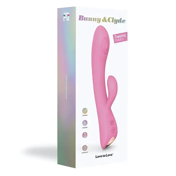 Love to Love Bunny & Clyde Rechargeable Tapping Rabbit Silicone Vibrator