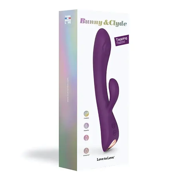 Love to Love Bunny & Clyde Rechargeable Tapping Rabbit Silicone Vibrator