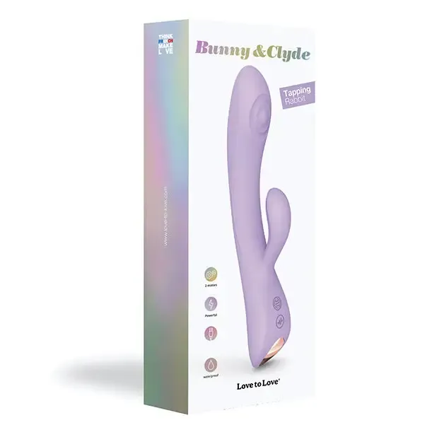 Love to Love Bunny & Clyde Rechargeable Tapping Rabbit Silicone Vibrator