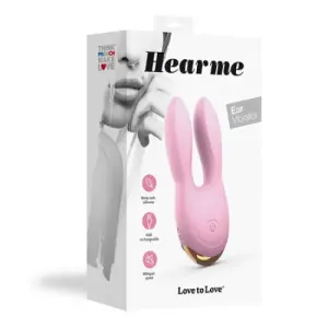 Love to Love Hear Me Rechargeable Silicone Flexible Ear Vibrator Baby Pink