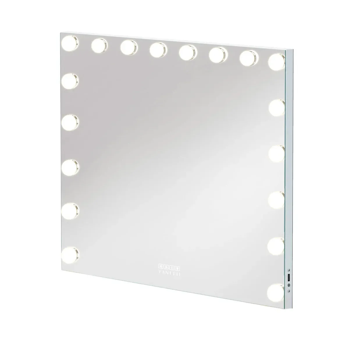 LUXE Hollywood Vanity Mirror Pro with Bluetooth XL - 18 Dimmable LED Bulbs & USB Charging Ports