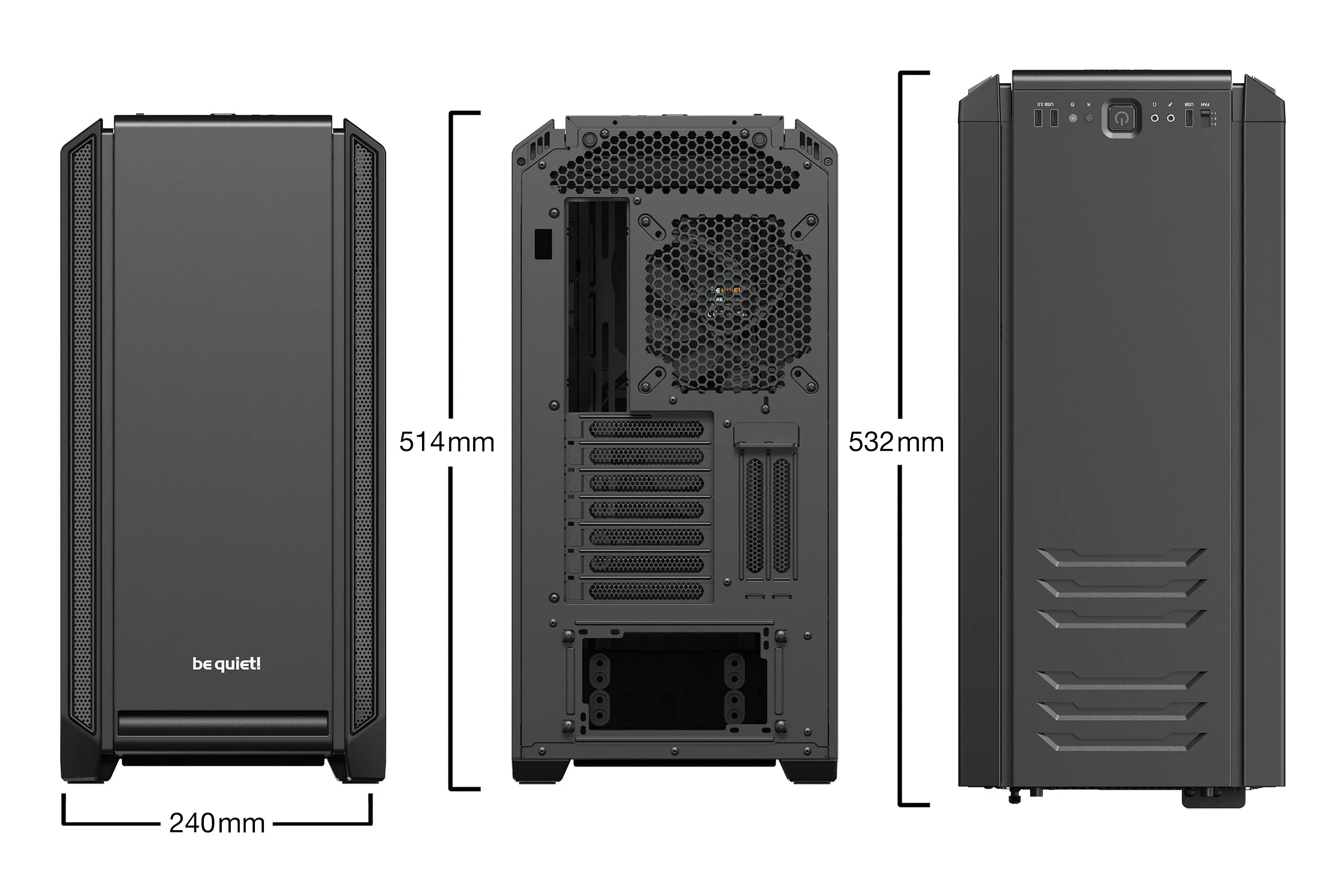 Midi Be Quiet! Silent Base 601 Black