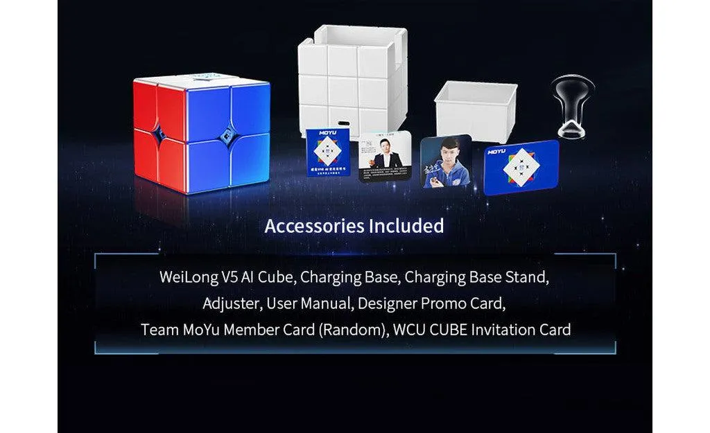 MoYu WeiPo V5 AI 2x2 Bluetooth Smart Cube (Ball-Core UV Coated)